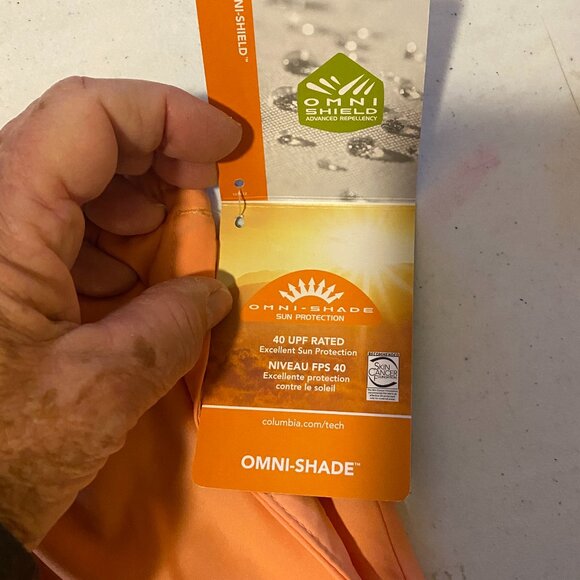 Columbia NWT, men's melon colored size L regular fit swim trunks with omni-shade - Picture 10 of 10